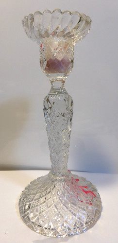 Bougeoir verre ancien - en,
