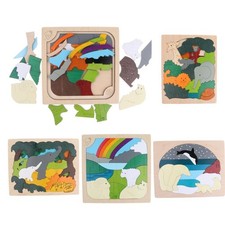 Puzzle en bois multicouches