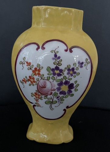 Vase ancien porcelaine jaune - vase,