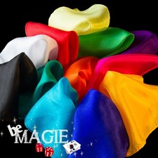 Foulard 20 x 20 cm - Couleur AU CHOIX  - 100 % Soie - Tour de magie