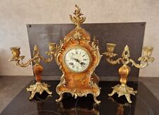 CARTEL PENDULE STYLE LOUIS XV  MILIEU XIXÈME  SIGNÉ LEROY