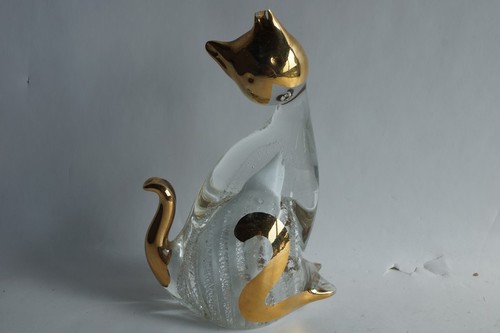 Murano chat verre soufflé - murano,