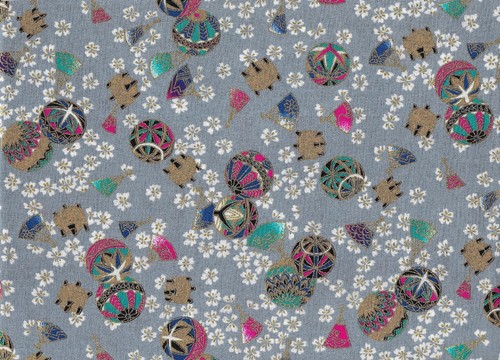 Tissu japonais temari 45x54 - tissu,