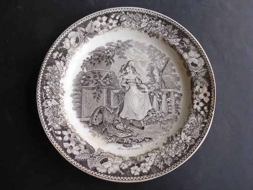Ancienne assiette parlante - , en