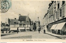 11863 cpa 36 Issoudun - Place Etienne Dolet