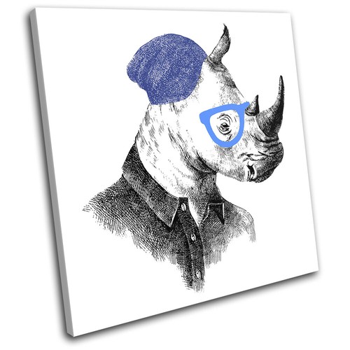 Hipster animals rhino - hipster,