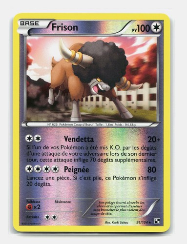 Carte pokémon frison - carte, 91/114