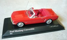 1:43 Minichamps 1964 Ford Mustang cabriolet rouge édition limitée occasion -
