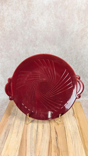 Plat céramique rouge - en, art