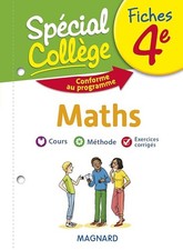 Spécial Collège Fiches Maths 4e - Renouf, Stéphane