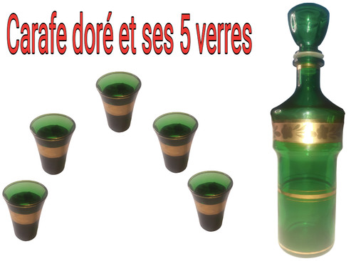 Service liqueur ancien carafe - liqueur,