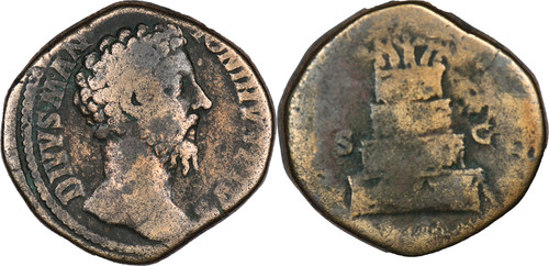 Rome sesterce marc aurele - -,