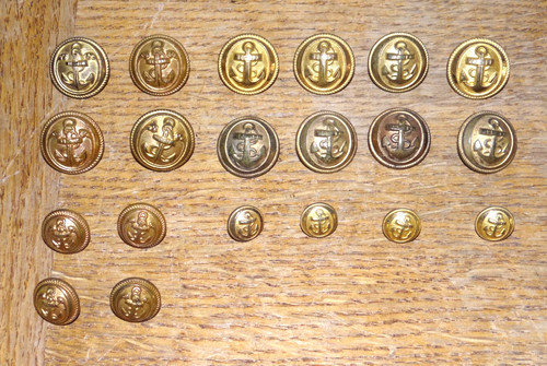 Lot boutons ancre marine - lot,