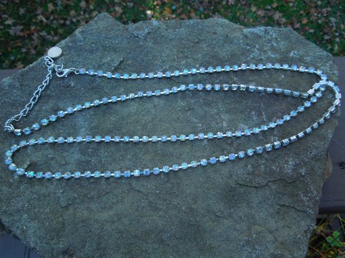 Silver tone rhinestone belt - silver,