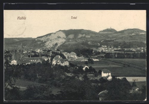 Kahla vue générale - kahla,, carte