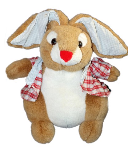 Peluche lapin beige marron