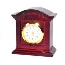 Poupées Maison Fonctionnelle Manteau Horloge Acajou Bois Miniature Salon Chambre