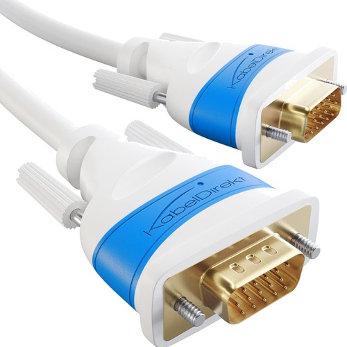 Câble vga blanc - blanc, hd