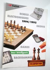 SAITEK CATALOGUE JEUX ELECTRONIQUES ECHECS BRIDGE DAMES BACKGAMMON ...