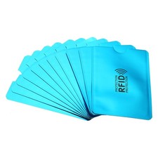 RFID Blocage Crédit Carte Etui, 12 PCS Cartes Protecteur Support pour NFC Bleu