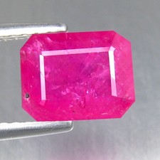 PIERRE PRÉCIEUSE EN VRAC RUBIS ROUGE CHAUFFÉE NATURELLE OCTOGONALE...