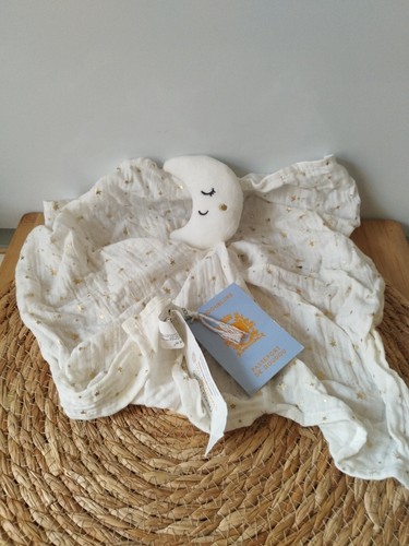 Doudou plat lune lange blanc