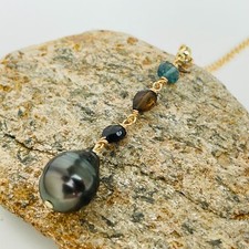 collier gold filled perle