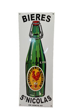 plaque émaillée bière  st Nicolas 