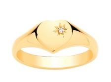 Bague chevalière coeur