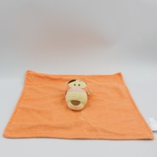 Doudou plat éponge orange