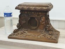 Grand porte reliquaire en bois sculpté église pampres de vignes XIXé ref 849