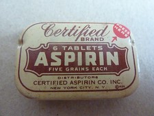US MEDIC WW2 BOITE ASPIRINE