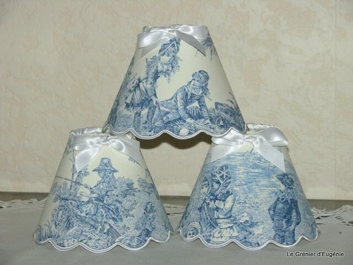 Abat jour festonné toile - abat-jour,