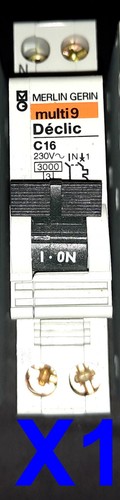 Disjoncteur déclic c16 - x1,