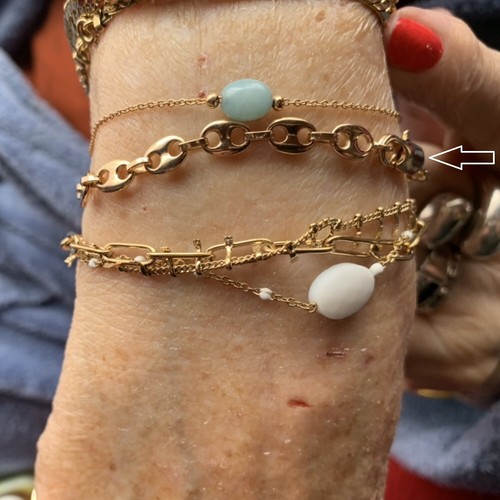 Bracelet maille grain café - maille, de