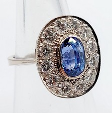 Bague pompadour art deco or