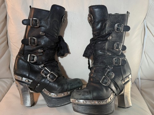 New rock zueco calf high - zueco, boots
