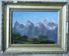 Tableau 19ème huile sur toile