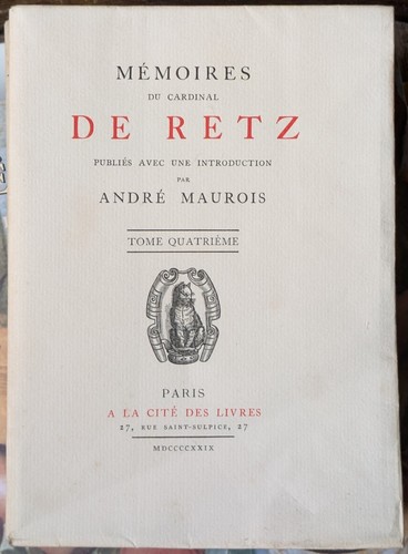 Mémoires cardinal retz - du, de