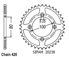 Couronne Honda Xr 70 1991-2003