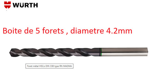 Lot foret métal 4 2mm - lot, 4.2mm