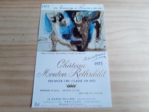 étiquette vin chateau - , mouton