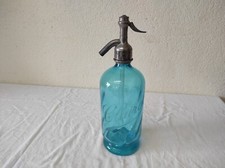 Ancien Siphon eau de seltz bleu " Claire la Fuye "  ( I. et L. )