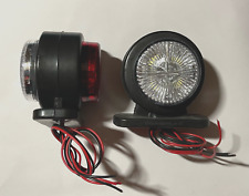 2 x 12V 24V 8 LED ROUGE BLANC