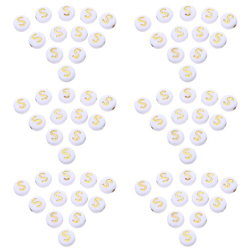 100 pcs perles lettres - , pour