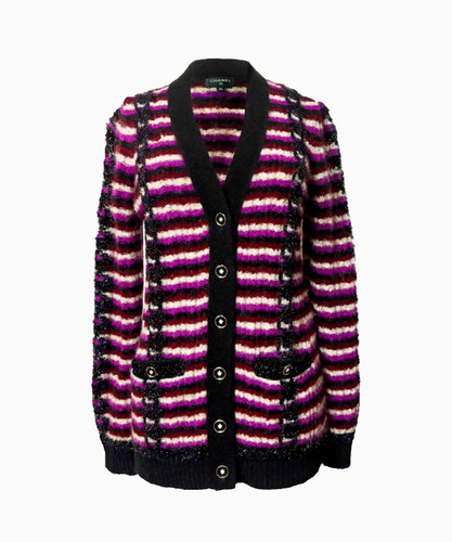 Chanel veste cardigan rayures - chanel,