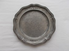 ASSIETTE ANCIENNE ETAIN