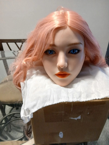 Life size silicone - doll, head