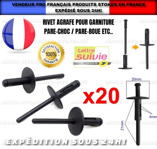 X20 fixation agrafe rivet - fixation,