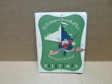 GRANDS MAGASINS DU PRINTEMPS PARIS plan dépliant double face de la ville